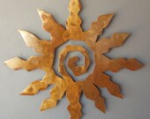 Metal Sun Burst Southwest Art Rusted Wall Hanging 4X Large 48 Inch