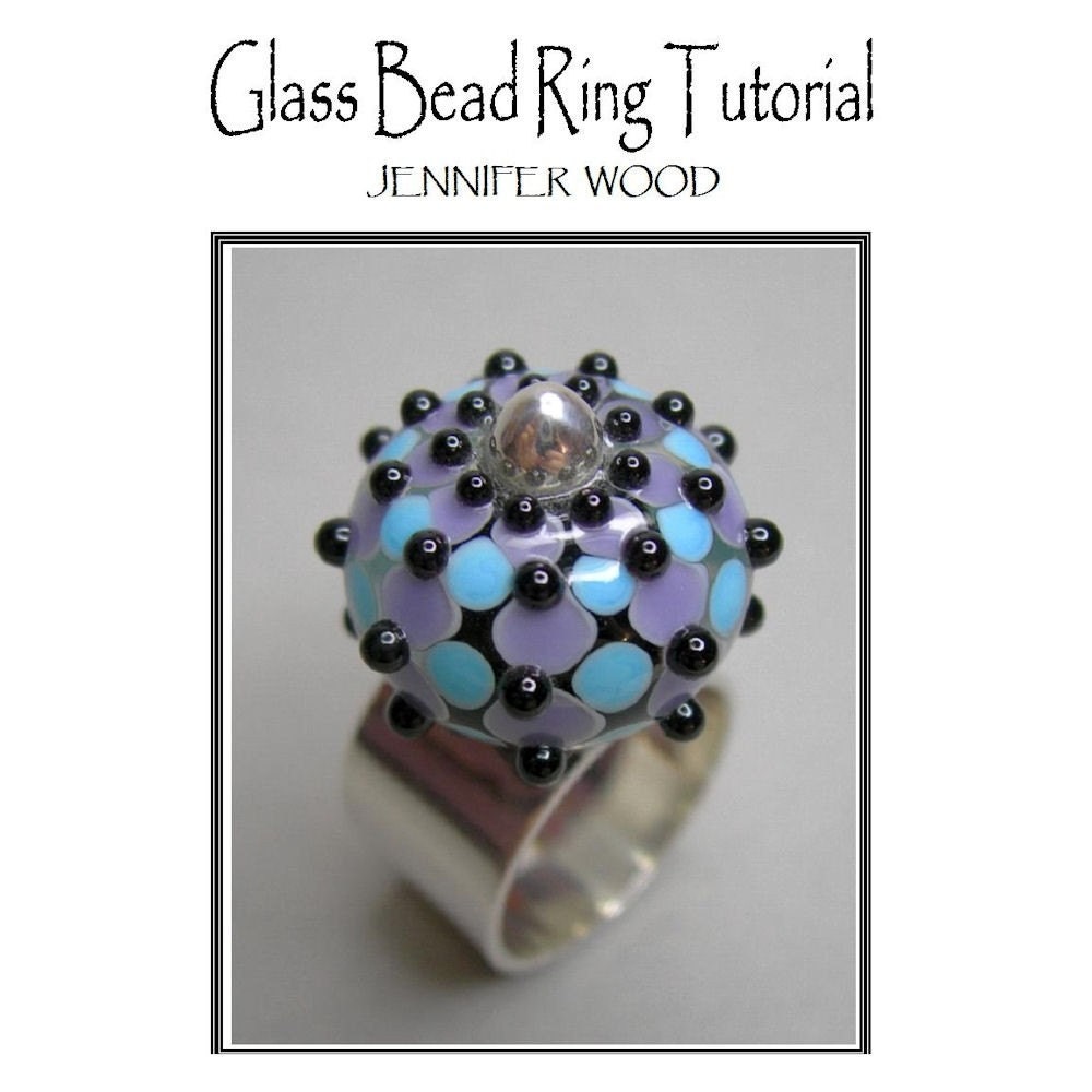 Glass Bead Ring Tutorial, Guide, Silver, Jewelry, PDF