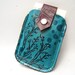 Twiggy LEATHER Card Case, Turquoise