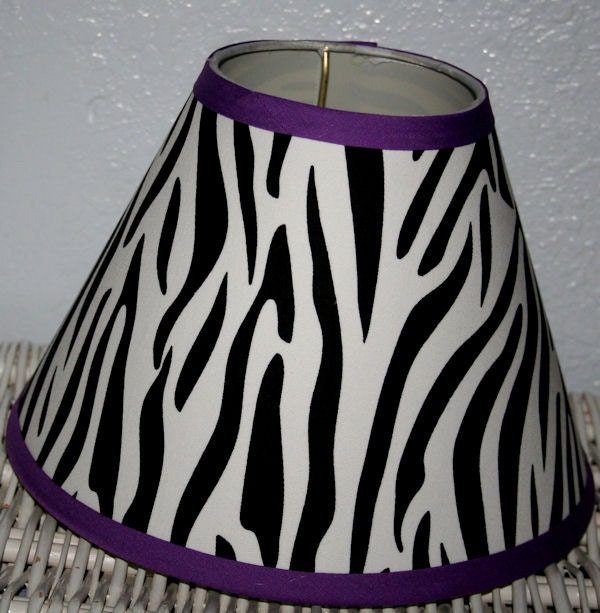 Leopard Lamp Shades on Zebra Lamp Shade Made 2 Match Pottery Barn Teen Any Color Trim