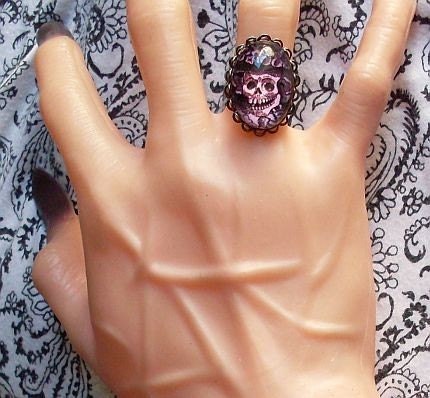 El Dia De Los Muertos Skeleton Ring Your CHOICE in Colors