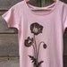 SALE 15% OFF - Organic T-shirt with Poppies - Women's Scoop Neck Pink
