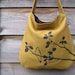 Hemp Bag with Songbird Organic Cotton Lining - Deep Gold Yellow, Mustard