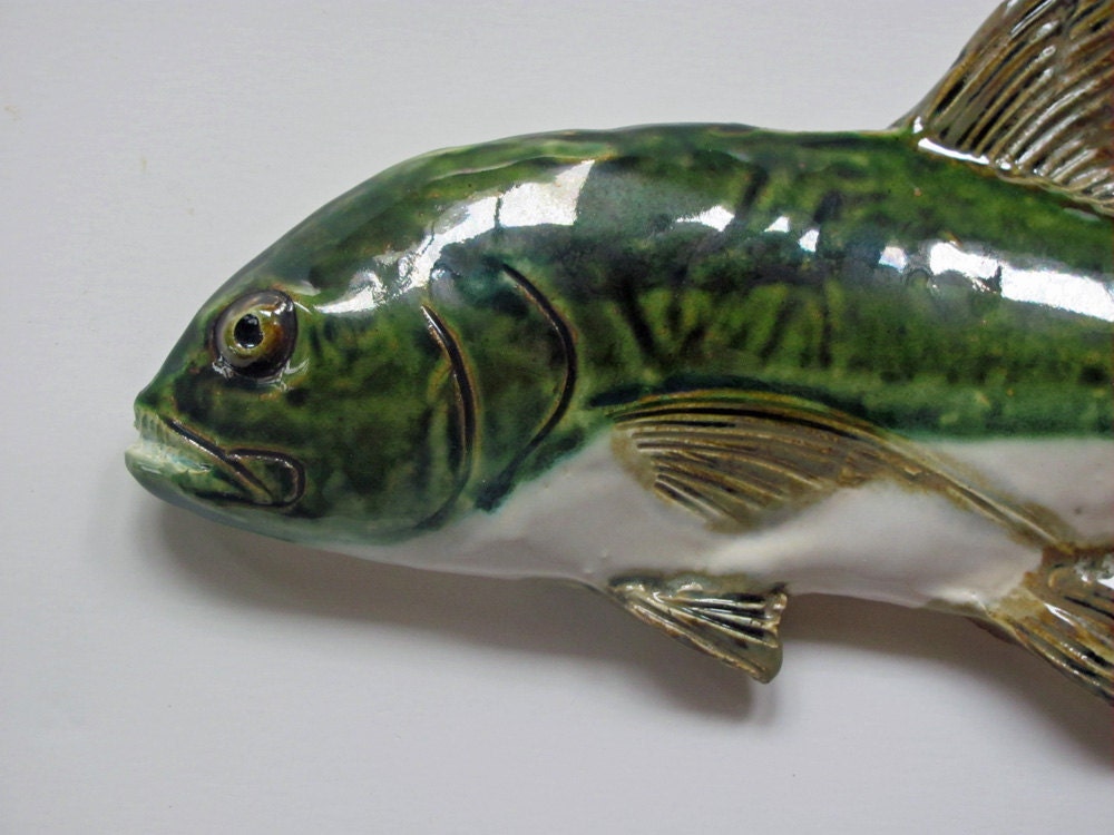 Jack Crevalle Ceramic fish wall hanging