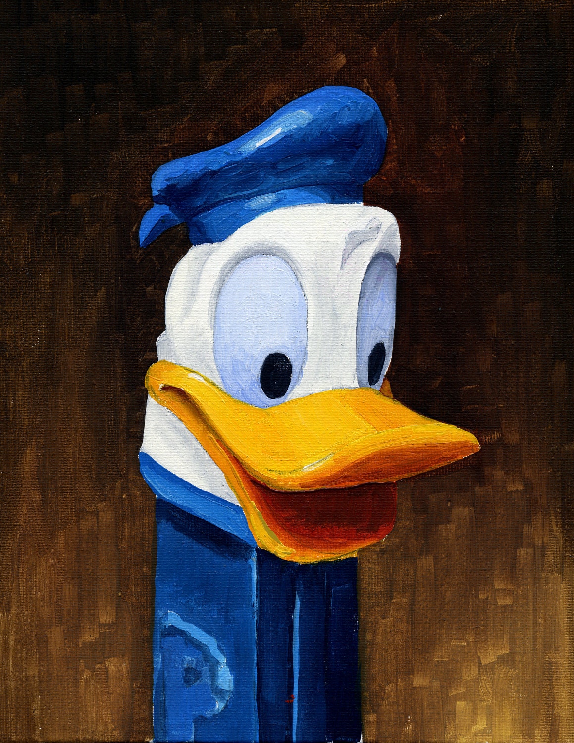Donald Duck Pez Oil Painting Still Life