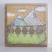 Original Landscape Collage Painting , Collage Mixed Media Art , Geometric Art , One of a Kind