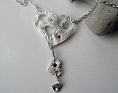 Beautiful Fine Silver Heart Necklace