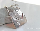LOVE LETTER Personalized with your choice of words Sterling Silver Necklace