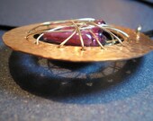 Mabe Metal Pendant - Mabe Maze - Custom -  Copper or Aluminum or Brass - Hammered or Smooth x1