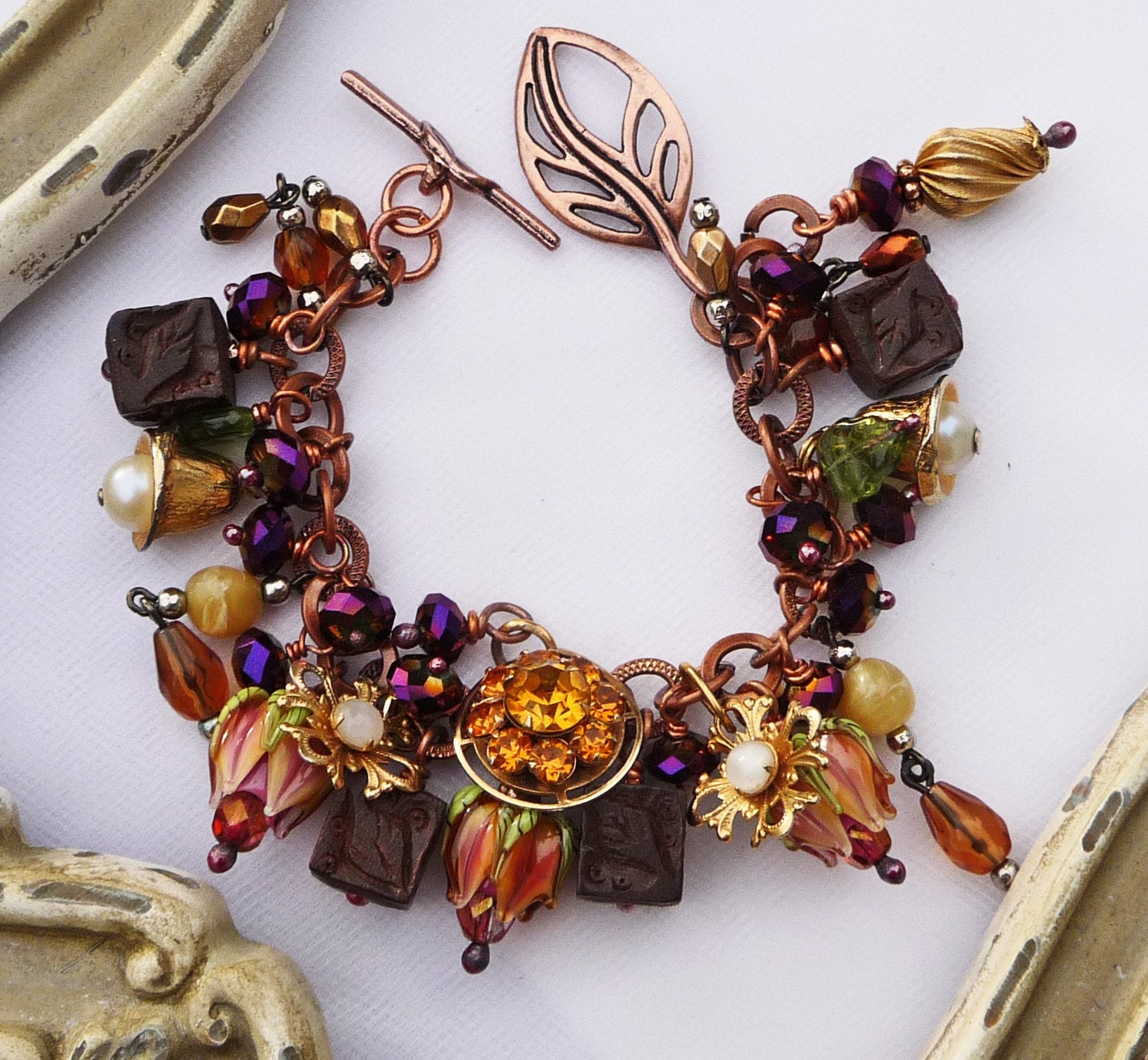 Falling a Charm Bracelet by Sabrina Koebel of SabrinaDesign - Team EtsyRain BHV OnFireTeam Shopsteam
