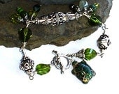 Turtle Peridot Balinese Sterling Silver Bracelet