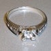 Diamond  Engagement Ring Sterling Silver Royal Wedding Unique design