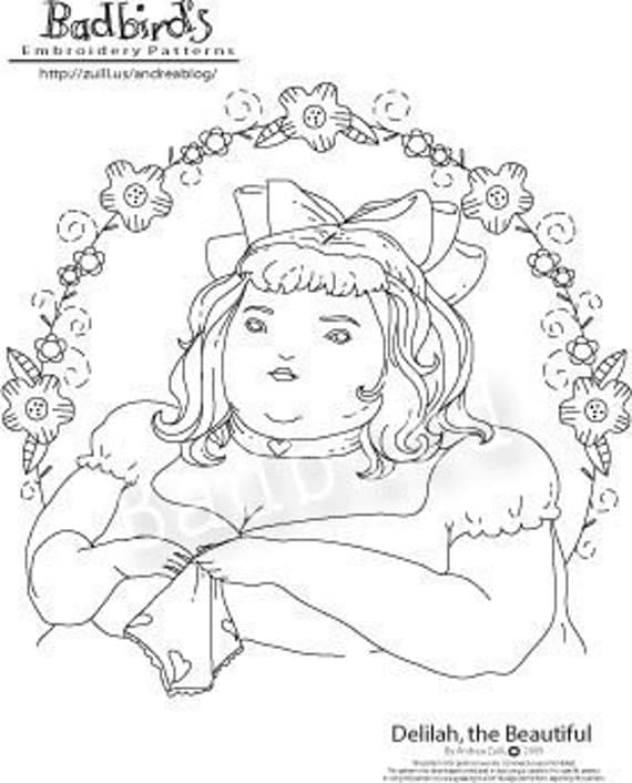 Delilah, the Beautiful, Embroidery Pattern