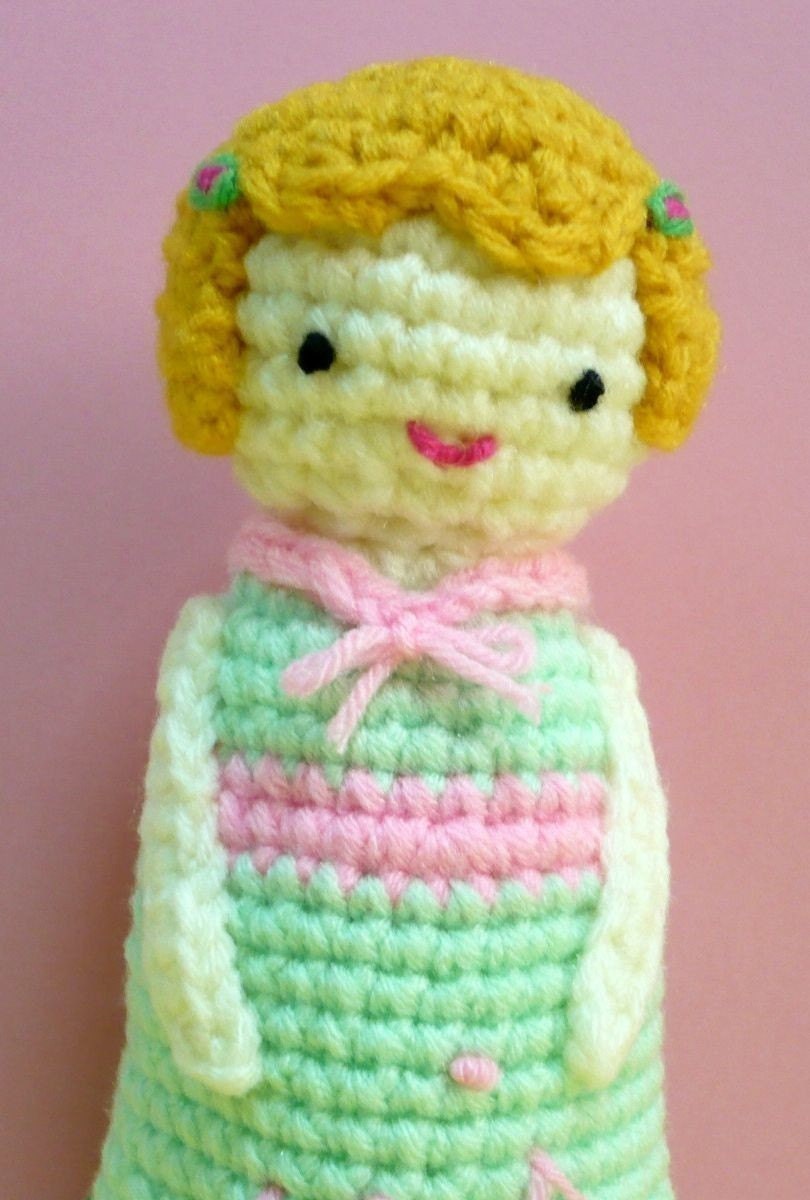 Amigurumi Doll Crochet Pattern Girl Pattern Plush PDF Instant Download Doll Cherie
