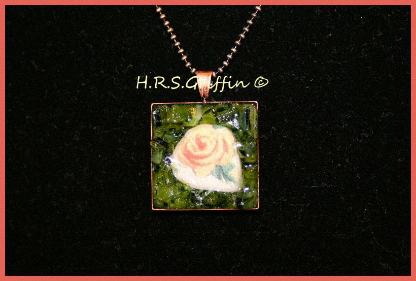 Yellow Rose Mosaic Pendant 20