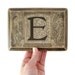 The Letter E - MONOGRAM PLAQUE - 1922 French Dictionary Illustration