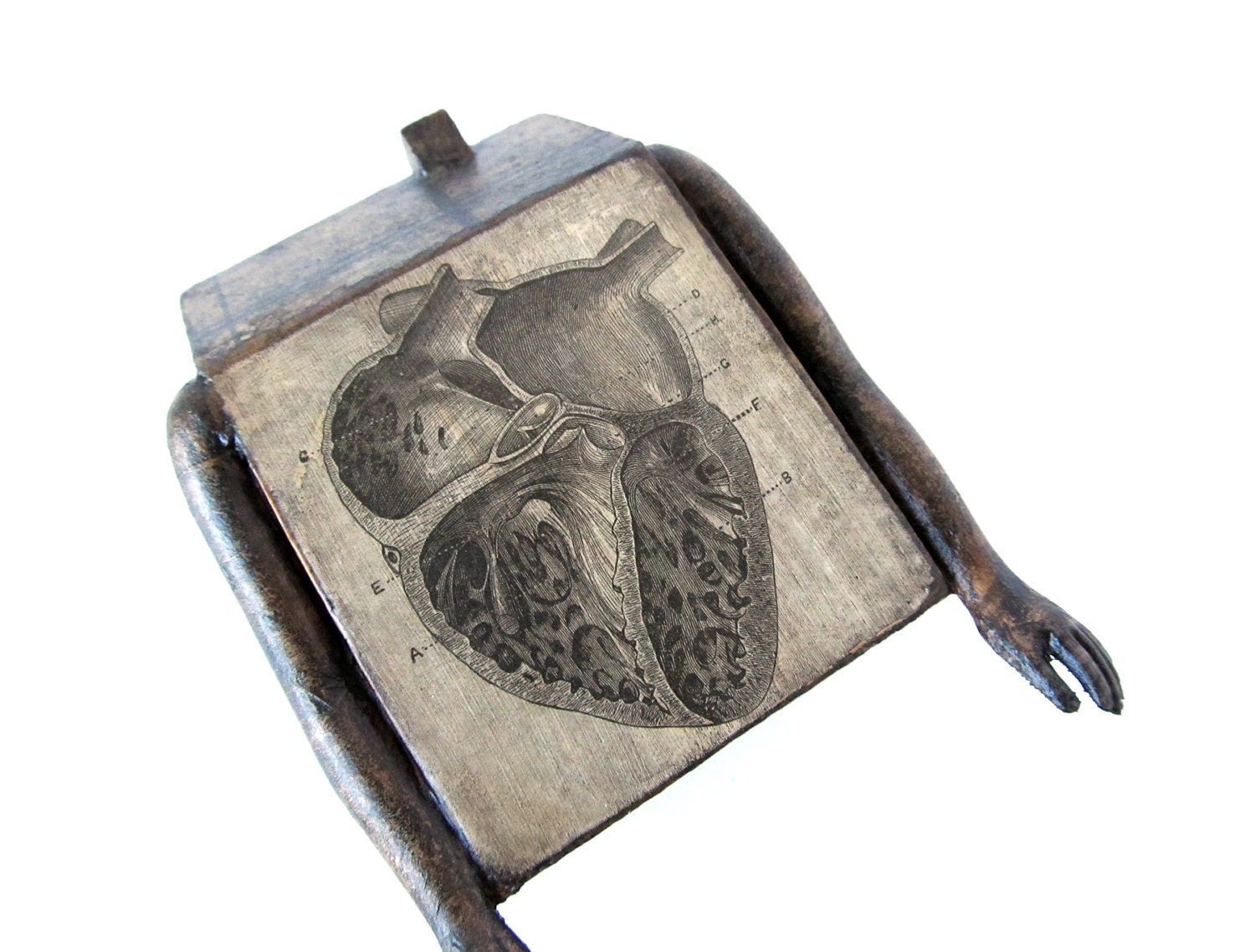 Doll House no 374 (with heart) - Original Mixed Media Assemblage