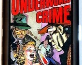 Underworld Crime Comic Pop Art GGA Black Metal Cigarette of ID card or Wallet or Ipod Nano and Earbuds Holder Case
