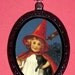 Halloween Art Black Cat Witch With Broom Pendant Necklace