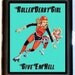Roller Derby Girl Give Em Hell Roller Skating Skates Tough Chick Skater Roller Derby Cigarette ID Case Business Card Holder Wallet