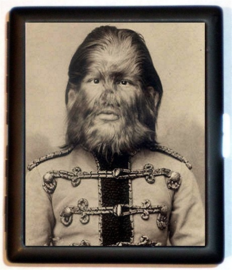 Jo Jo The Dog Faced Boy Circus Sideshow Freak Punk ID or Wallet or Cigarette Case SHS Original Design Barnum Freakshow