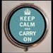 Keep Calm and Carry On Mantra Pillbox Pill Box Case Holder for Vitamins and Meds Affirmation NEW