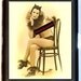 Antique Vintage Design Cat Woman Art Deco Classic Retro Flapper Black Cigarette ID or Wallet