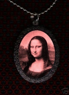 Mona Lisa Pop Art Leonardo Da Vinci Art DIY Handmade necklace