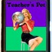 Teachers Pet Cute Pinup with Globe Great Gift for a Teacher Id Case Business Card Holder Wallet Cigarette Case