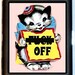 Profane Kawaii Kitty Cat F You Supercute Shocking Attitude Cigarette Case or Business Card Case Wallet