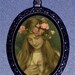 Edwardian Victorian Beautiful Model The Threat of Modesty Handcrafted Handcasted Metal Pendant Handpainted Black and assembled by myself with a ballchain necklace