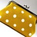 medium frame pouch - polka dots on mustard