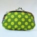 Coin purse / wallet Green dots on avocado