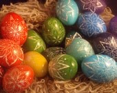 Pysanky Snowflake Duck Ornament Egg