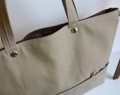 carrier tote - sandgrain and dirt brown