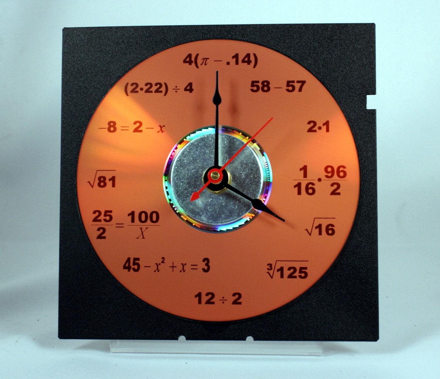 Math Equation Clock (Orange)