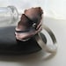 Poppy copper and sterling silver blossom ring - made to order