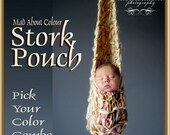 newborn Boy Girl STORK POUCH hanging Baby PHoTO PRoP Cocoon Egg Unigender Toffee or Pick Your Color Wool Mix Knit to Order ORiGinal DESiGne