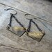 patina triangle trapeze earrings