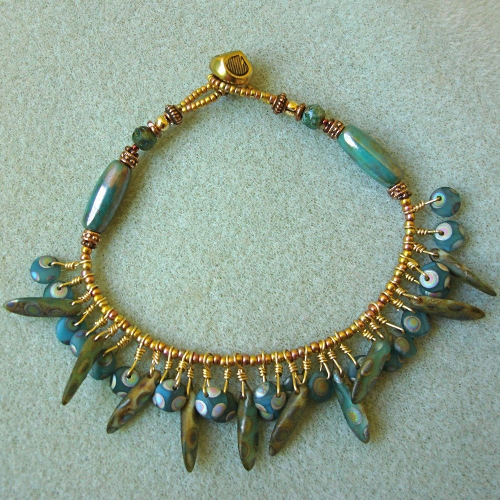 Earth Day Bracelet of Glass beads by the Connie Hanna Jewels