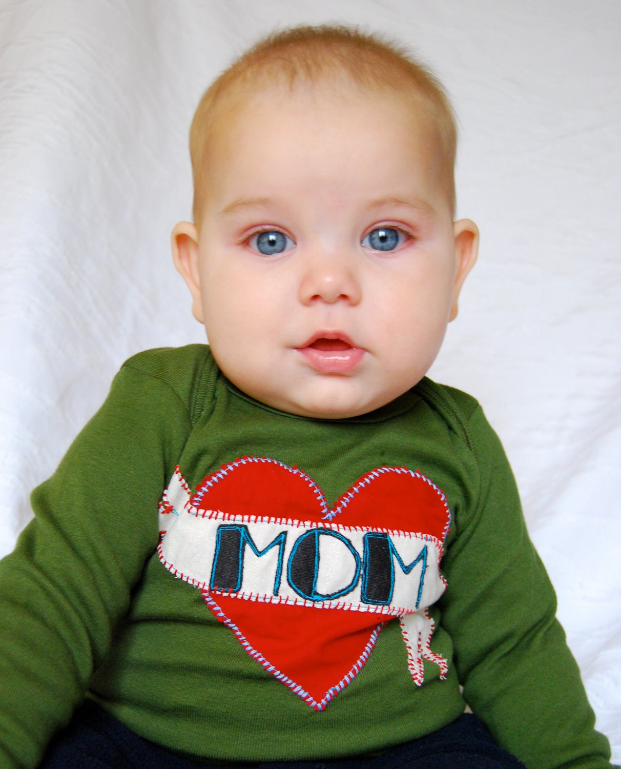 I Heart Mom - Olive Lap-Tee