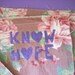 patch - KNOW HOPE - dusty violet floral rose