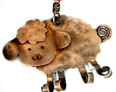 Copper Sheep Lamb Christmas Ornament