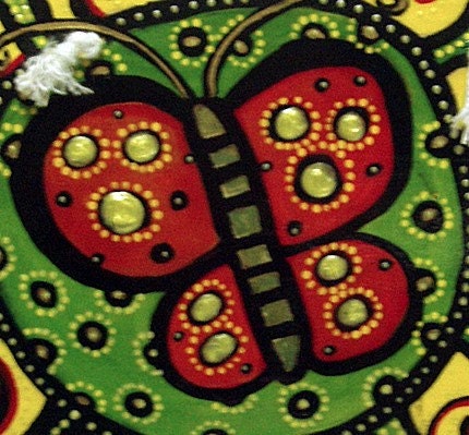 Butterfly Original Pop Art Painting On Wood M Collins WWAO