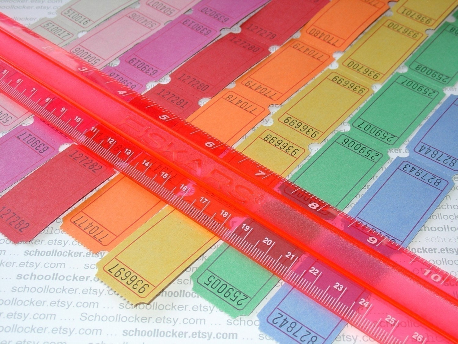 tickets . big batch blank  / 16 dozen / 8 colors