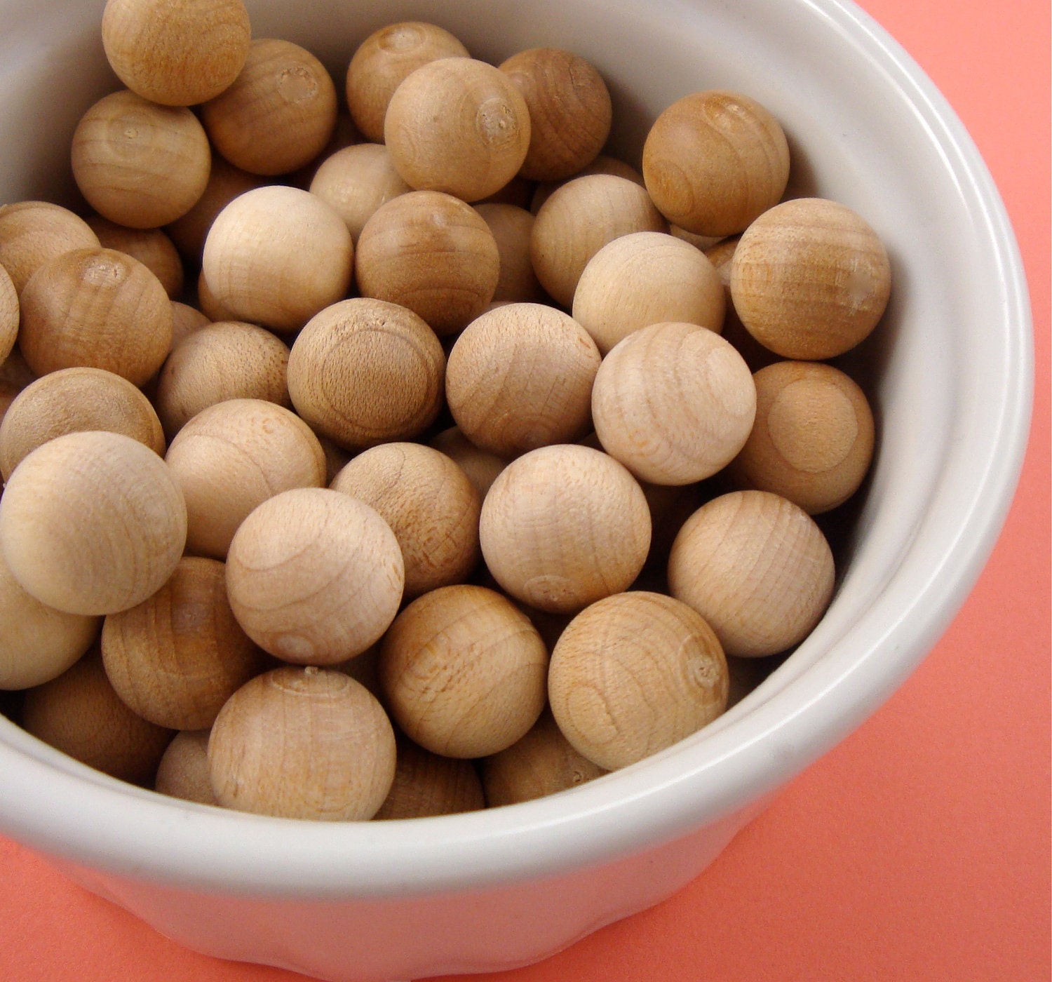 63 solid round wood balls . 1/2 inch . unfinished . LAST in stock