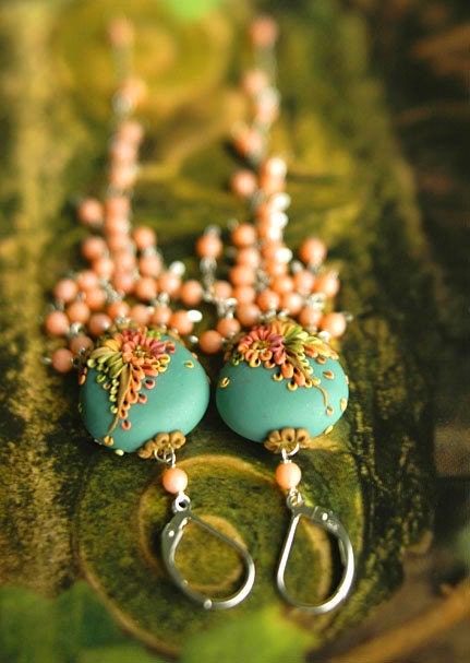 dreaming in the butterfly garden - long fluttery earrings