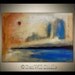 ABSTRACT Painting Blue Brown ORIGINAL Large Contemporary Art EXPRESSIONIST Minimalist Textured Fine Art on Gallery Canvas 40x28 by BenWill