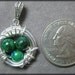 Bird Nest Pendant with Chrysocolla Eggs in Sterling Silver Wire Wrapped Motherhood