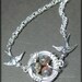 Bird Nest Necklace (Nestlace) Leopard Skin Jasper Eggs and Swallow Bird Charms On Woven Link Chain Mom Mum Mother's Day